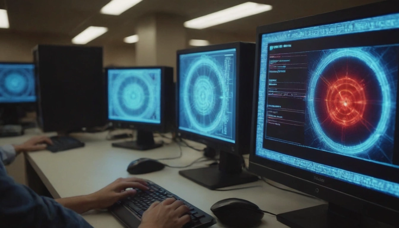 IT support specialist performing remote system diagnostics.