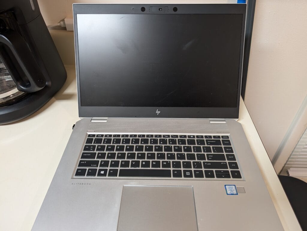 HP laptop illustrating our wide range of remote IT support.